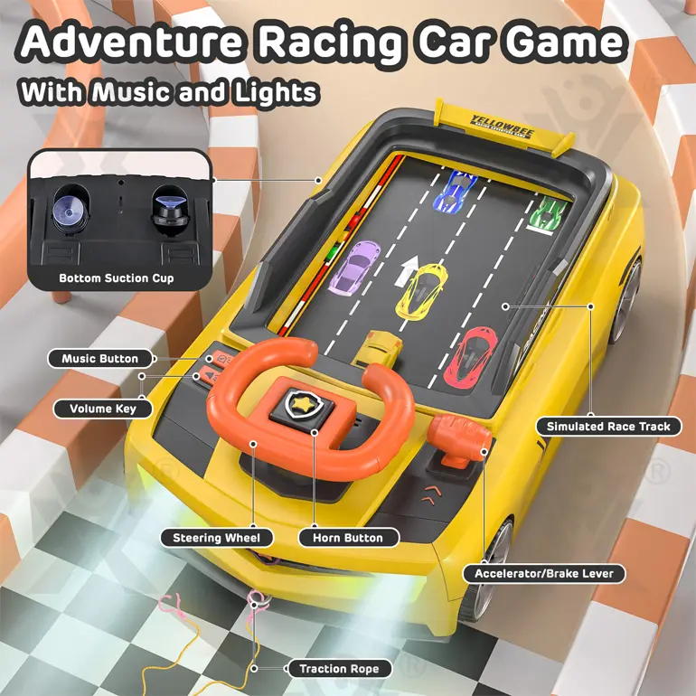 Racing Adventure Game Steering Wheel Toy with Music and Light · TV10088 · detail image 1 of 7