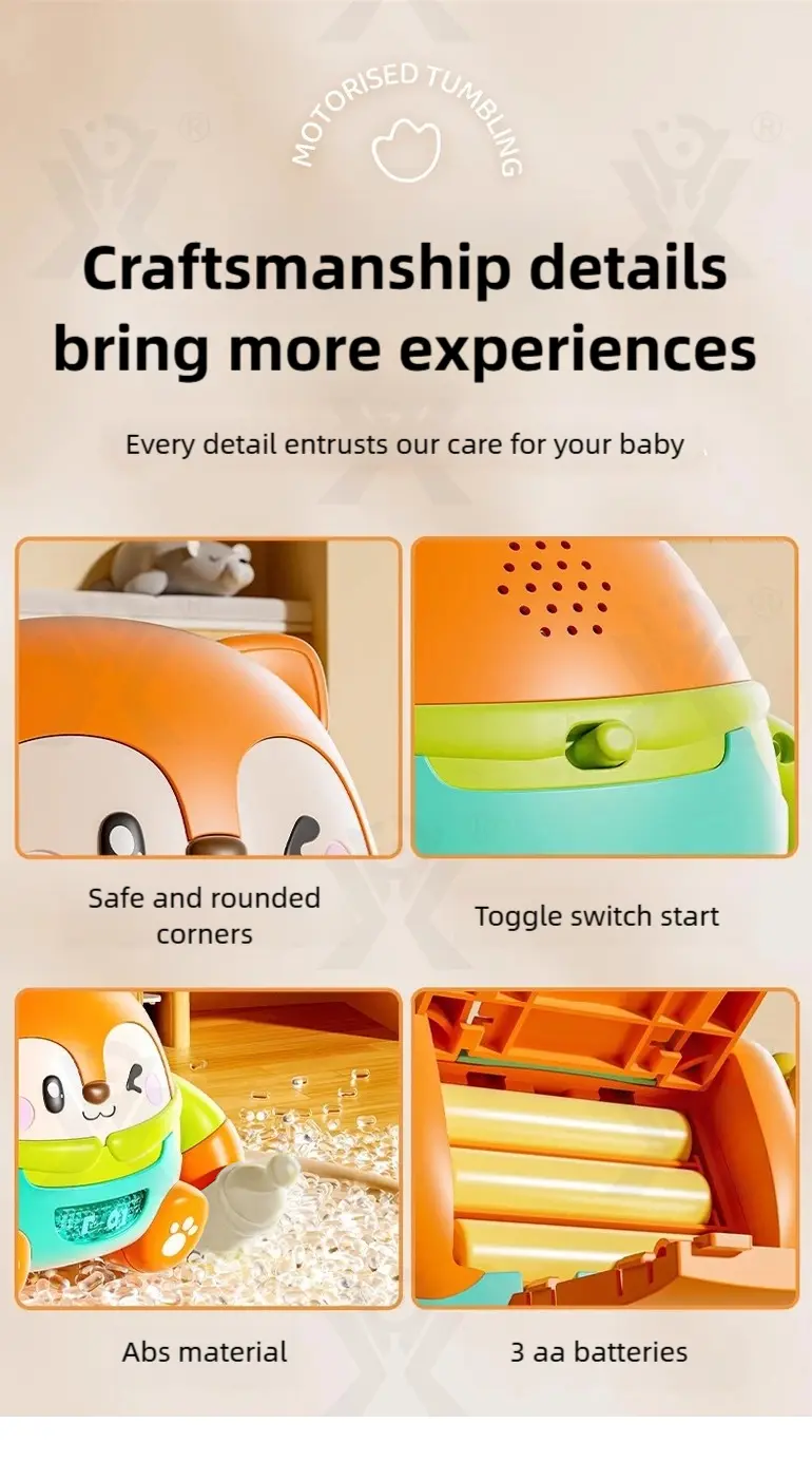 Tumbling Pet Crawling Toy with Lights, Music & Voice Sensor · TV10106 · detail image 7 of 8