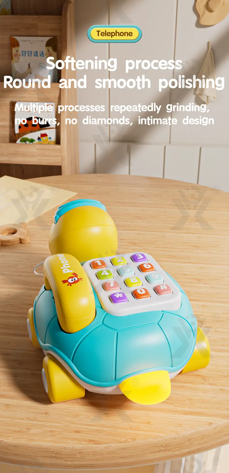 Cartoon Turtle Pull String Phone Toy · TV10068 · detail image 5 of 8