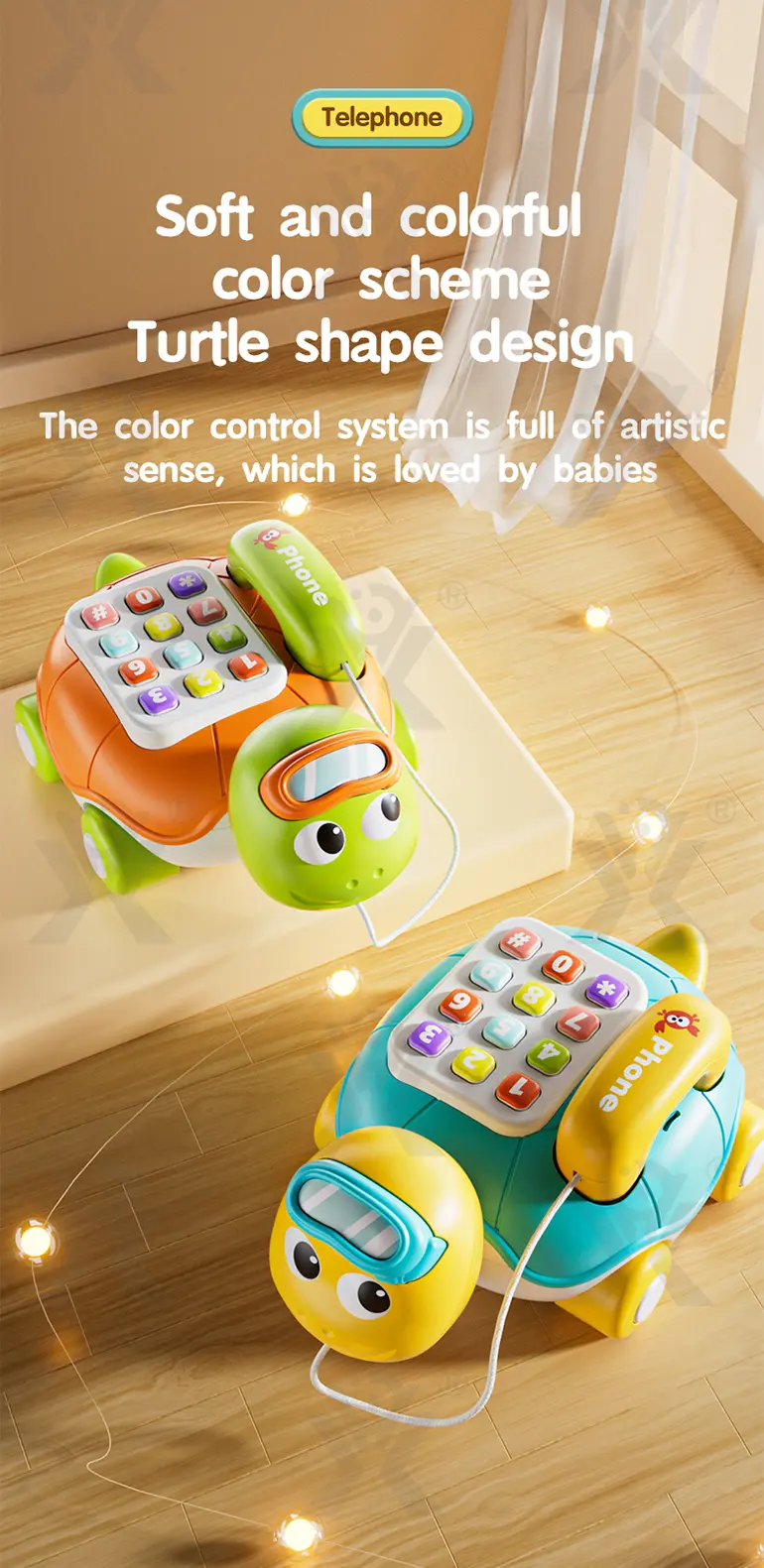 Cartoon Turtle Pull String Phone Toy · TV10068 · detail image 6 of 8