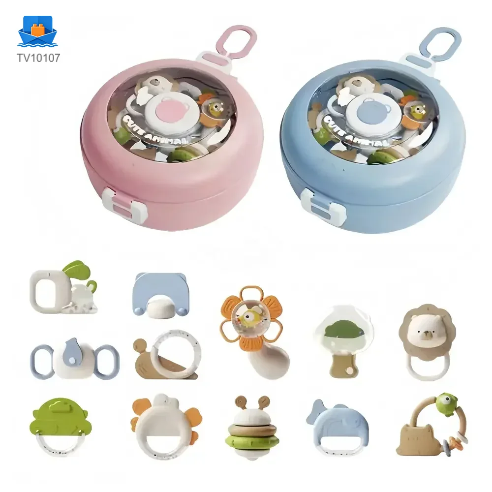 Baby Rattles Teethers Set with Storage Box, Infant Sensory Toys-toys for babies 6-12 months · TV10107 · product photo 1 of 6