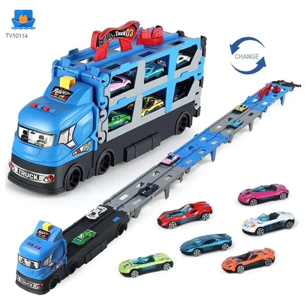 Carrier Truck Race Track Toddler Toys, Transport Truck Car Toy Foldable Track for Kids · TV10114 · product photo 1 of 15