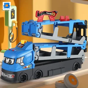 Carrier Truck Race Track Toddler Toys, Transport Truck Car Toy Foldable Track for Kids · TV10114 · product photo 10 of 15