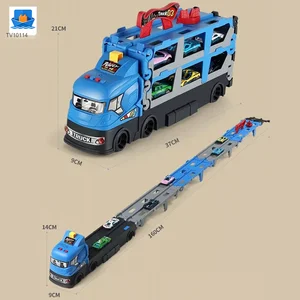 Carrier Truck Race Track Toddler Toys, Transport Truck Car Toy Foldable Track for Kids · TV10114 · product photo 8 of 15