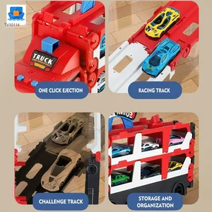 Carrier Truck Race Track Toddler Toys, Transport Truck Car Toy Foldable Track for Kids · TV10114 · product photo 9 of 15