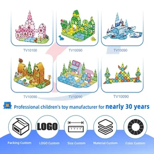 Magnetic Tiles Marble Run, 3D Magnetic Building Blocks Set Race Track Toy for Kids · TV10090 · product photo 4 of 5
