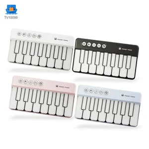 15 Key Kids Pocket Piano Toy LED Light Musical Instrument