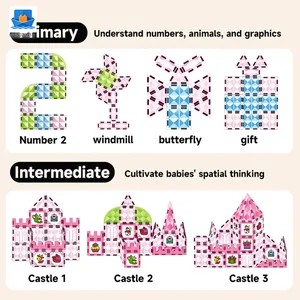 Pink Princess Castle Magnetic Tiles Building Blocks · TV10100 · product photo 3 of 7