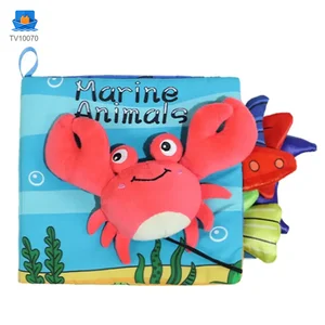 Animal Soft Books with Crinkle Tails, Early Education Toy Supplies