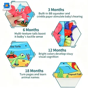 Animal Soft Books with Crinkle Tails, Early Education Toy Supplies · TV10070 · product photo 3 of 7