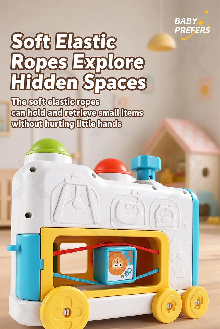 6-in-1 Multi-Function Activity Train Toy, Baby Montessori Sensory · TV10046 · detail image 6 of 10