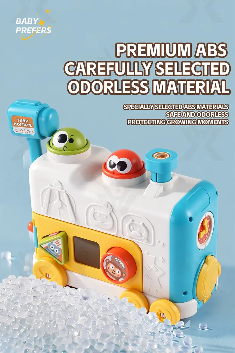 6-in-1 Multi-Function Activity Train Toy, Baby Montessori Sensory · TV10046 · detail image 8 of 10