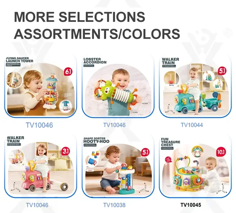 6-in-1 Multi-Function Activity Train Toy, Baby Montessori Sensory · TV10046 · detail image 9 of 10