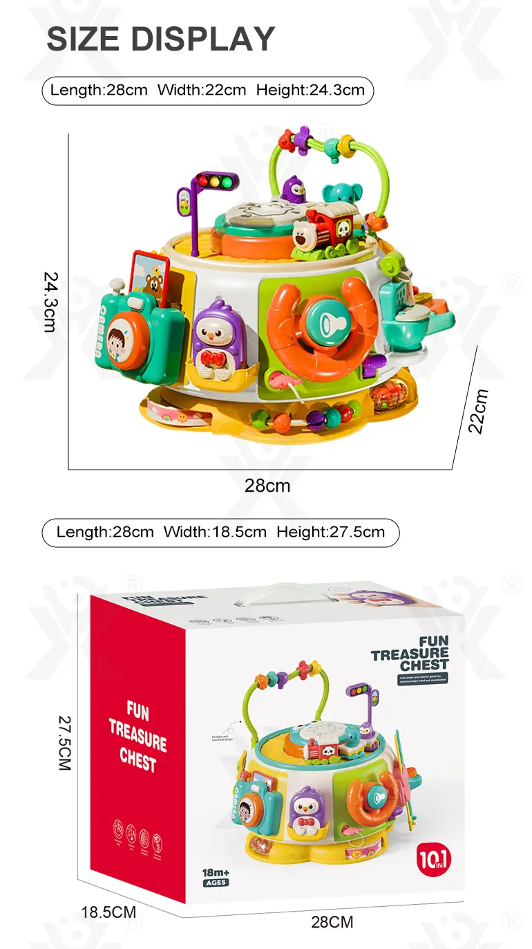 10-in-1 Activity Cube Toys, Educational Rotating Activity Busy Box Toy · TV10045 · detail image 6 of 6