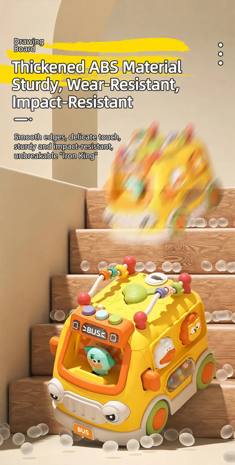 Activity Shape Sorting Bus, Educational Baby Musical Toy · TV10042 · detail image 6 of 9