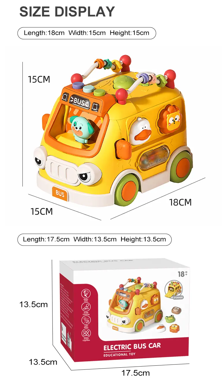 Activity Shape Sorting Bus, Educational Baby Musical Toy · TV10042 · detail image 9 of 9
