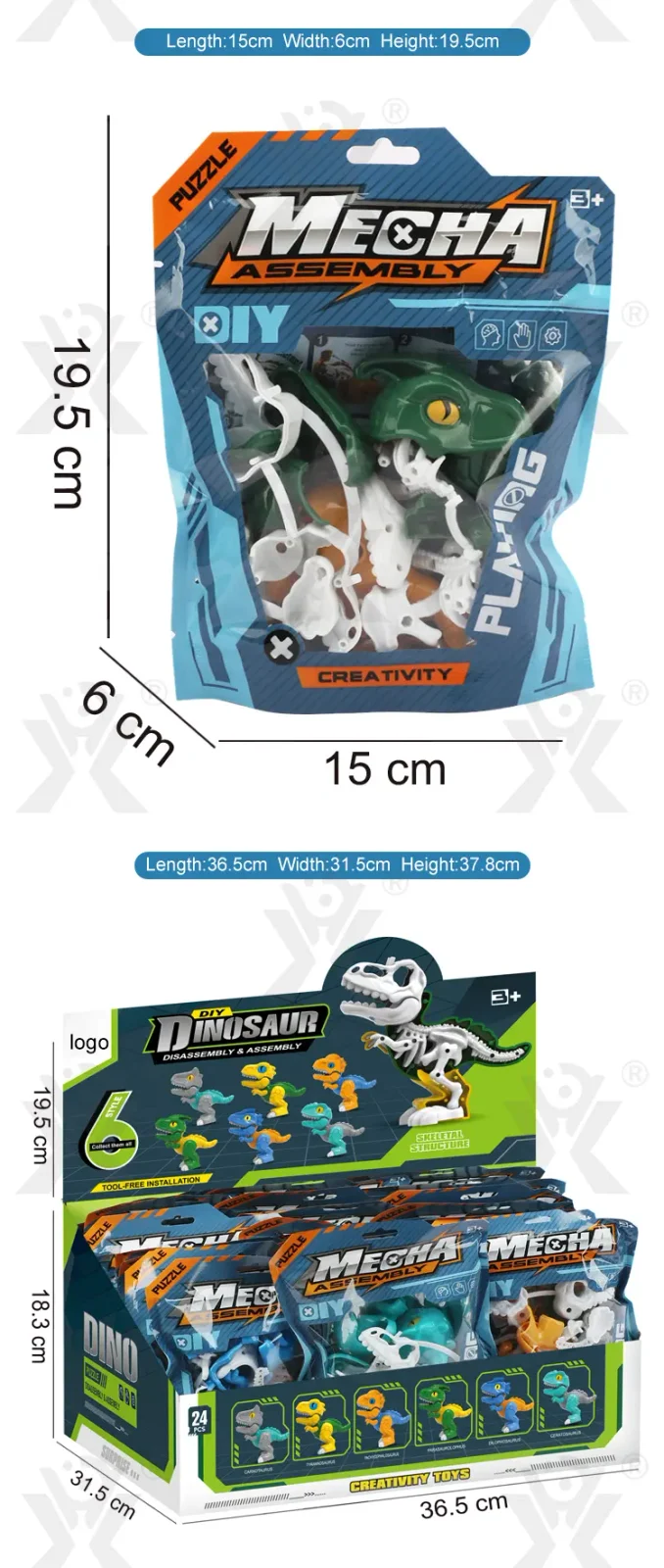 3D Puzzle Figures Assembly Dinosaur Skeleton Toy · TV10020 · detail image 6 of 6