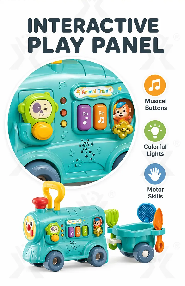 Multifunctional Baby Steam Walker Train Toy, 5-in-1 Activity Ride Toy · TV10044 · detail image 5 of 8