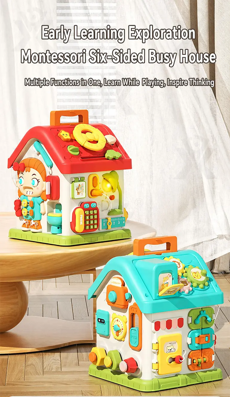 Montessori Busy House Activity Toy for Toddler · TV10051 · detail image 1 of 12