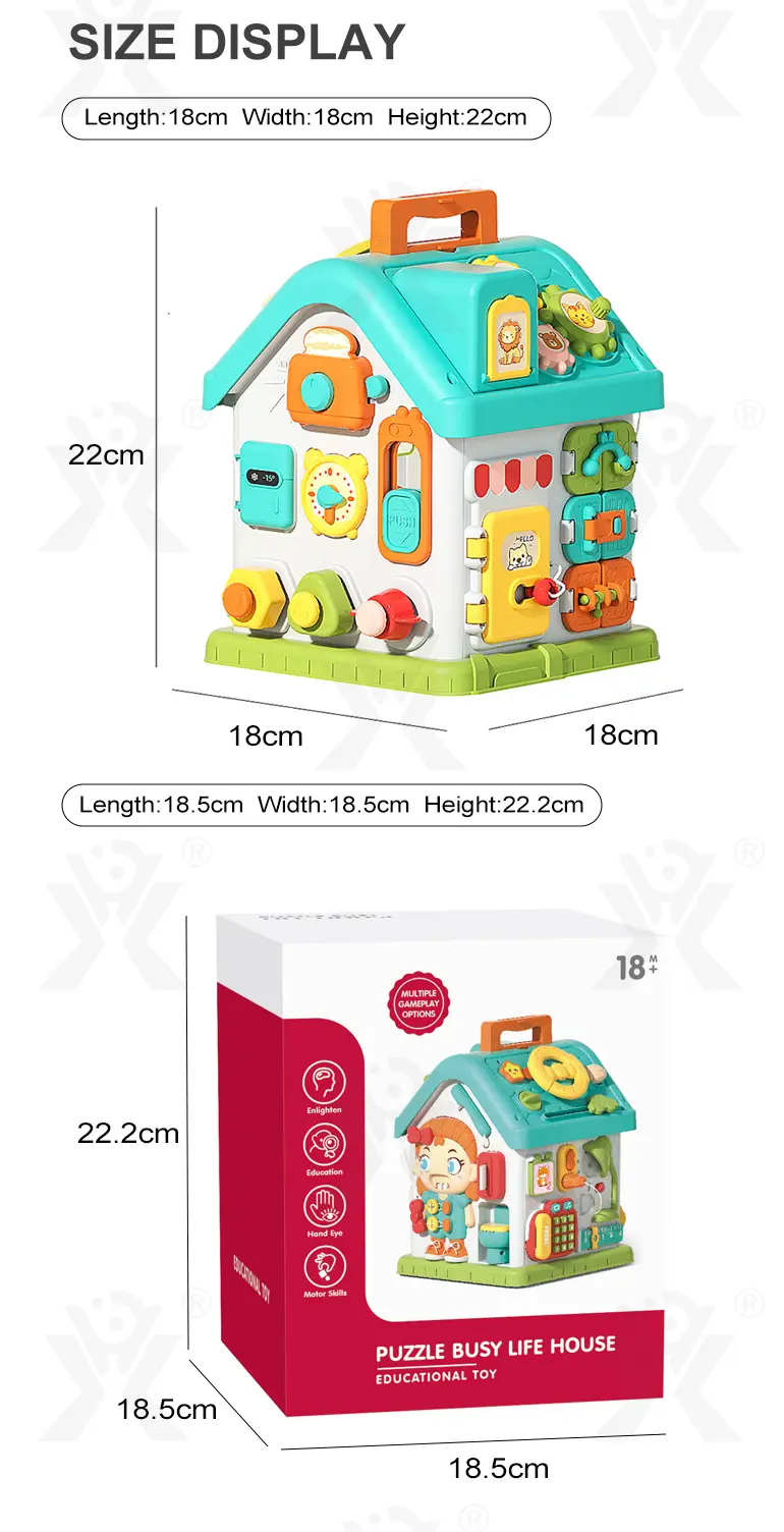 Montessori Busy House Activity Toy for Toddler · TV10051 · detail image 12 of 12