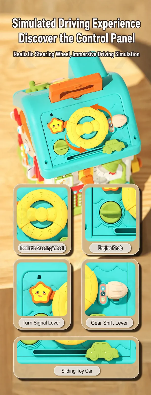 Montessori Busy House Activity Toy for Toddler · TV10051 · detail image 5 of 12