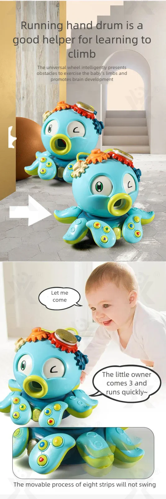 Crawling Octopus Toy For Early Learning · TV10012 · detail image 4 of 7