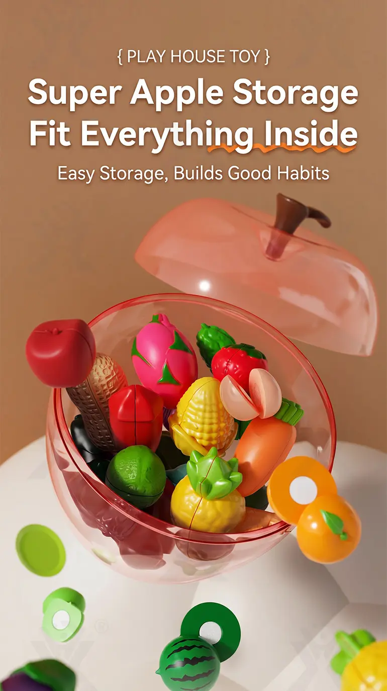 Pretend Play Kitchen Cutting Fruits Vegetables Toys · TV10055 · detail image 2 of 10