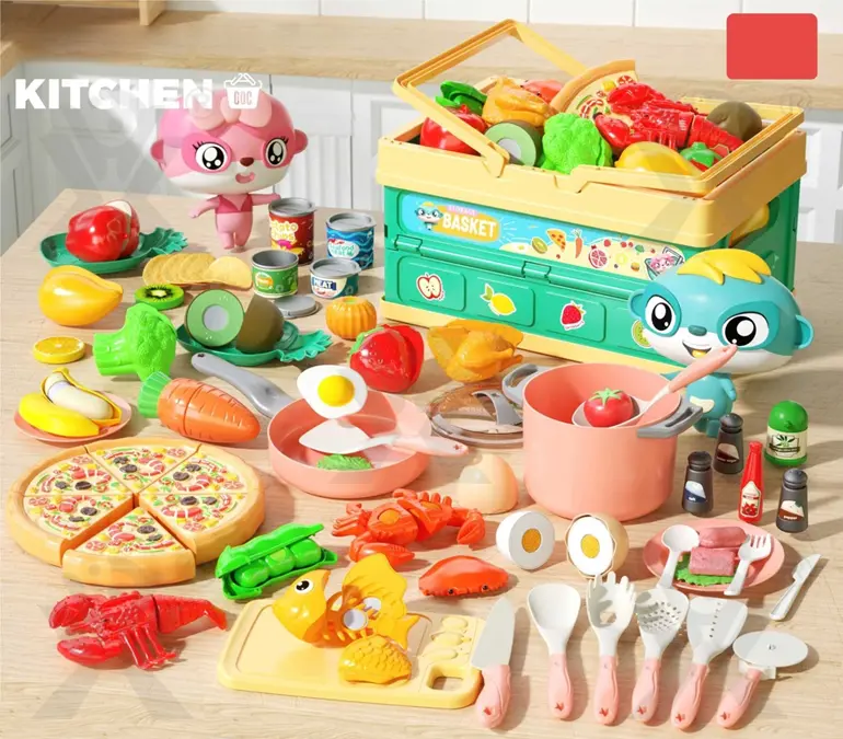 Cutting Pretend Play Food Toy Kitchen Pretend Play Set · TV10018 · detail image 1 of 10