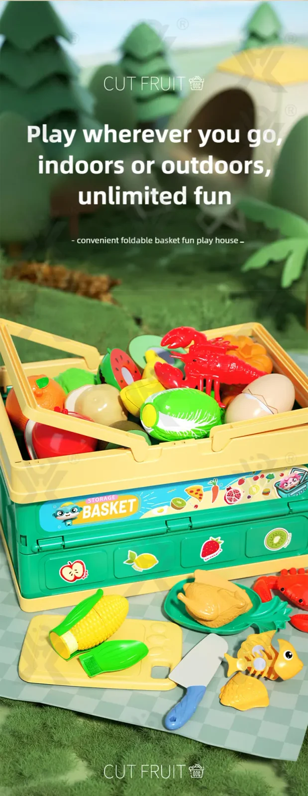 Cutting Pretend Play Food Toy Kitchen Pretend Play Set · TV10018 · detail image 2 of 10