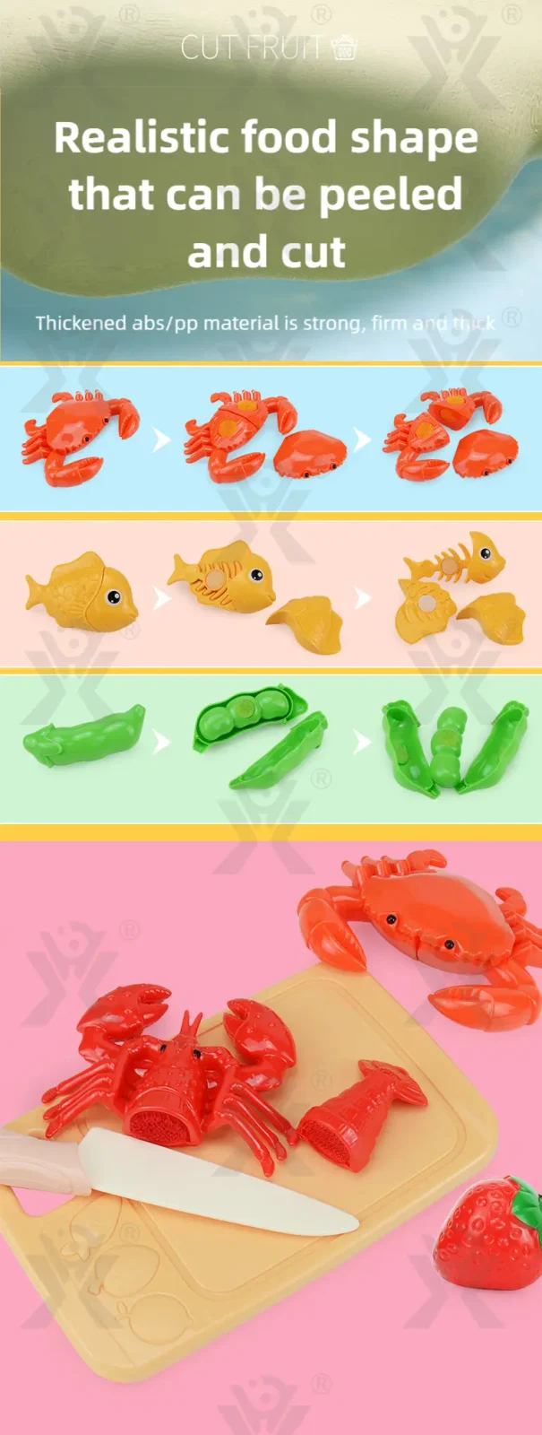 Cutting Pretend Play Food Toy Kitchen Pretend Play Set · TV10018 · detail image 8 of 10