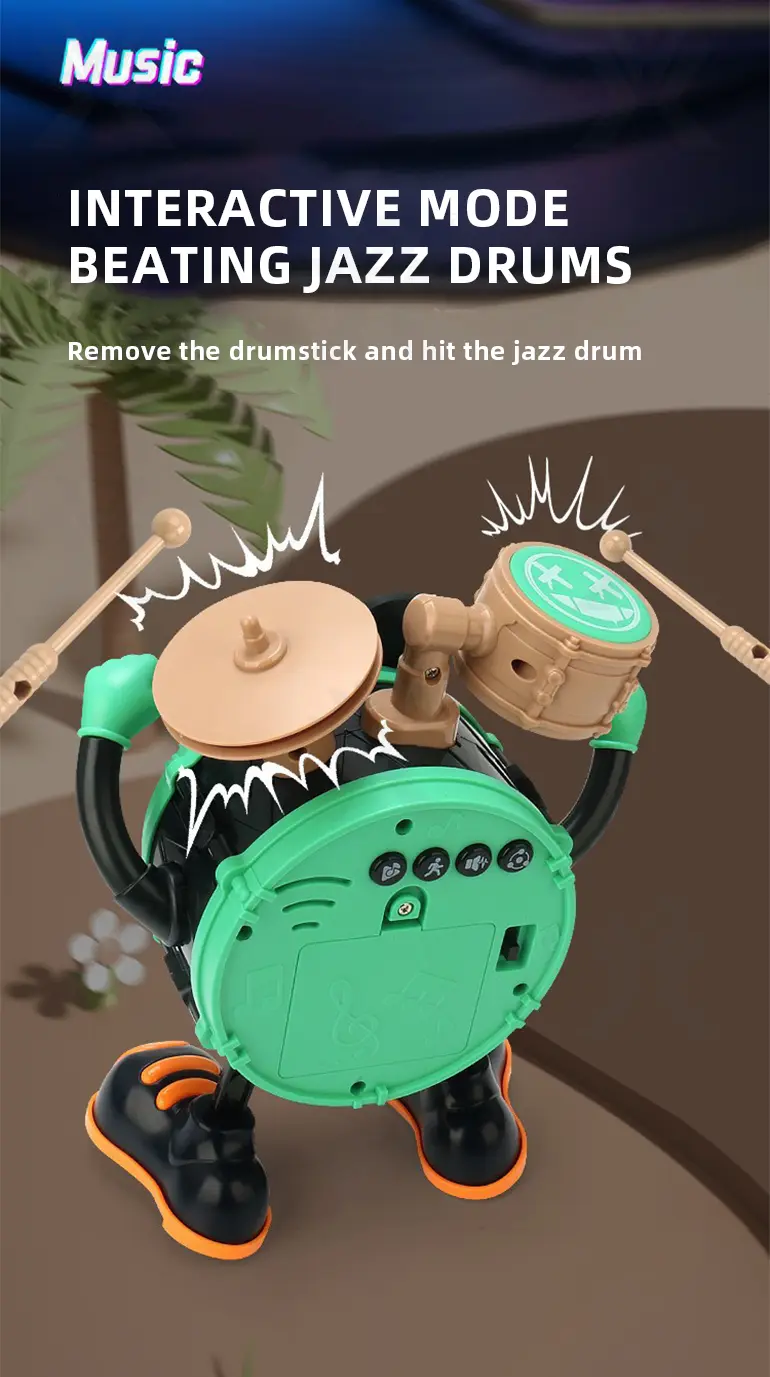 Baby Dancing Drum Instrument Electric Music Robot Toy · TV10031 · detail image 4 of 7