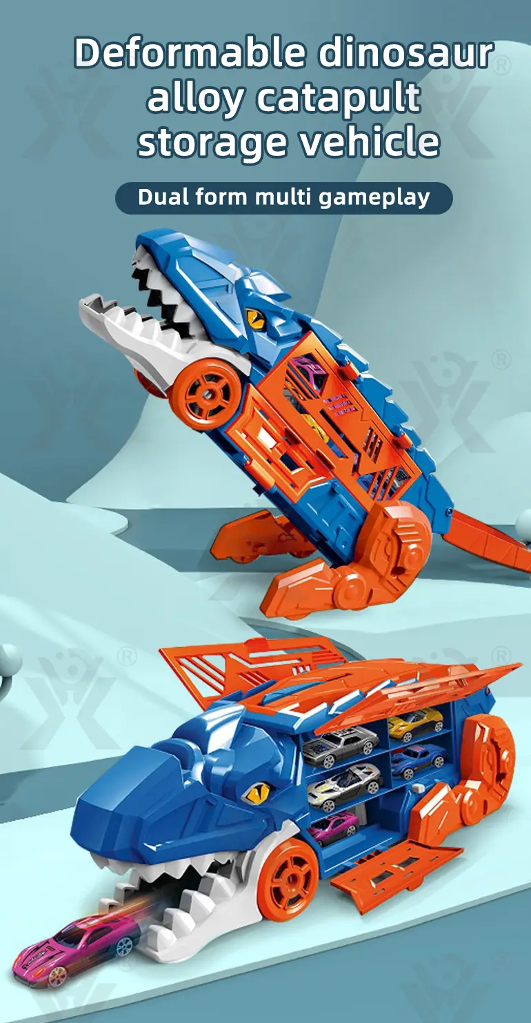 Dinosaur Alloy Catapult Toy with 6 Die-Cast Cars · TV10011 · detail image 1 of 5