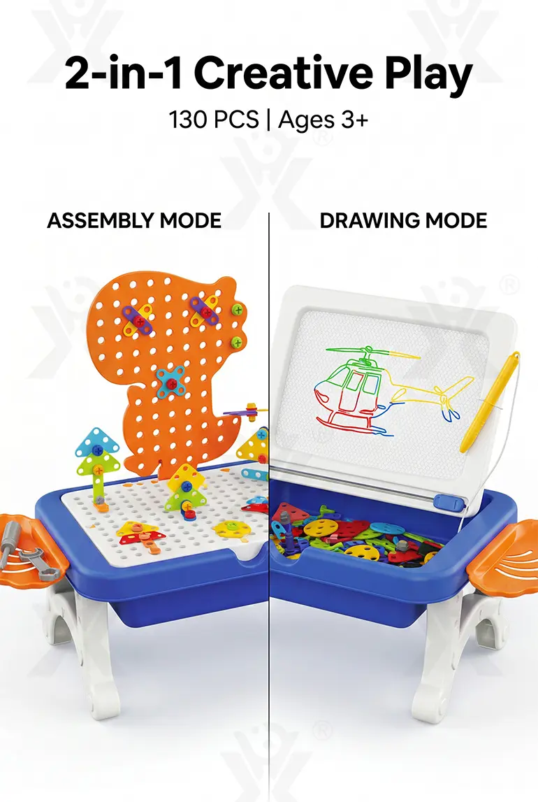 Educational Construction Table Toy & Magnetic Drawing Board · TV10035 · detail image 2 of 9