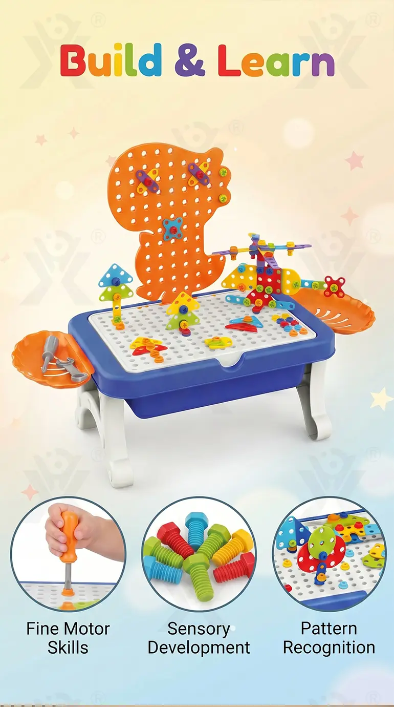 Educational Construction Table Toy & Magnetic Drawing Board · TV10035 · detail image 5 of 9