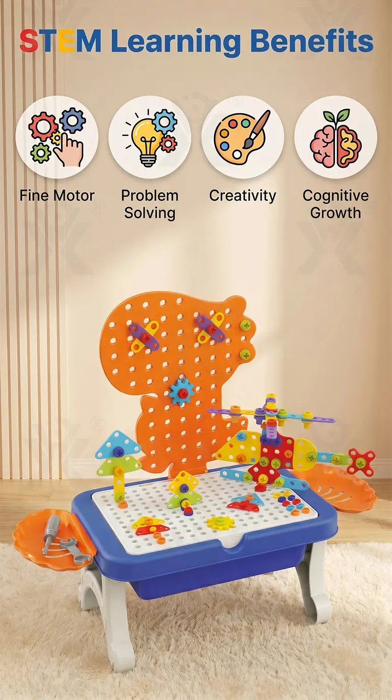 Educational Construction Table Toy & Magnetic Drawing Board · TV10035 · detail image 6 of 9