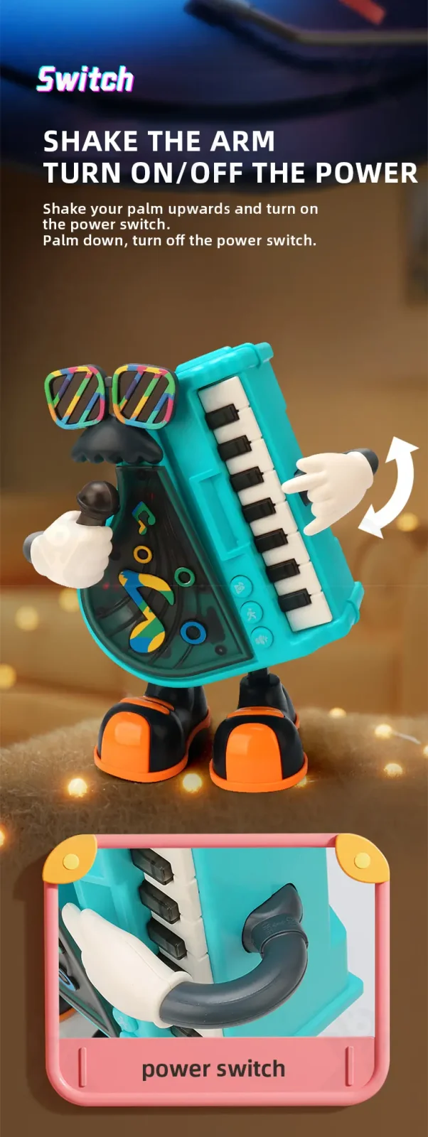 Kids Electric Dancing Piano Toy, Interesting and Funny · TV10032 · detail image 4 of 8