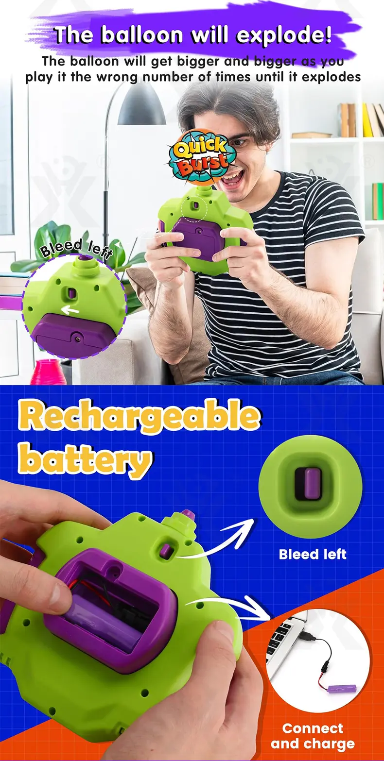 Fast Push Pop Game Toy, Fidget Toys with Balloon for Kids · TV10029 · detail image 3 of 7