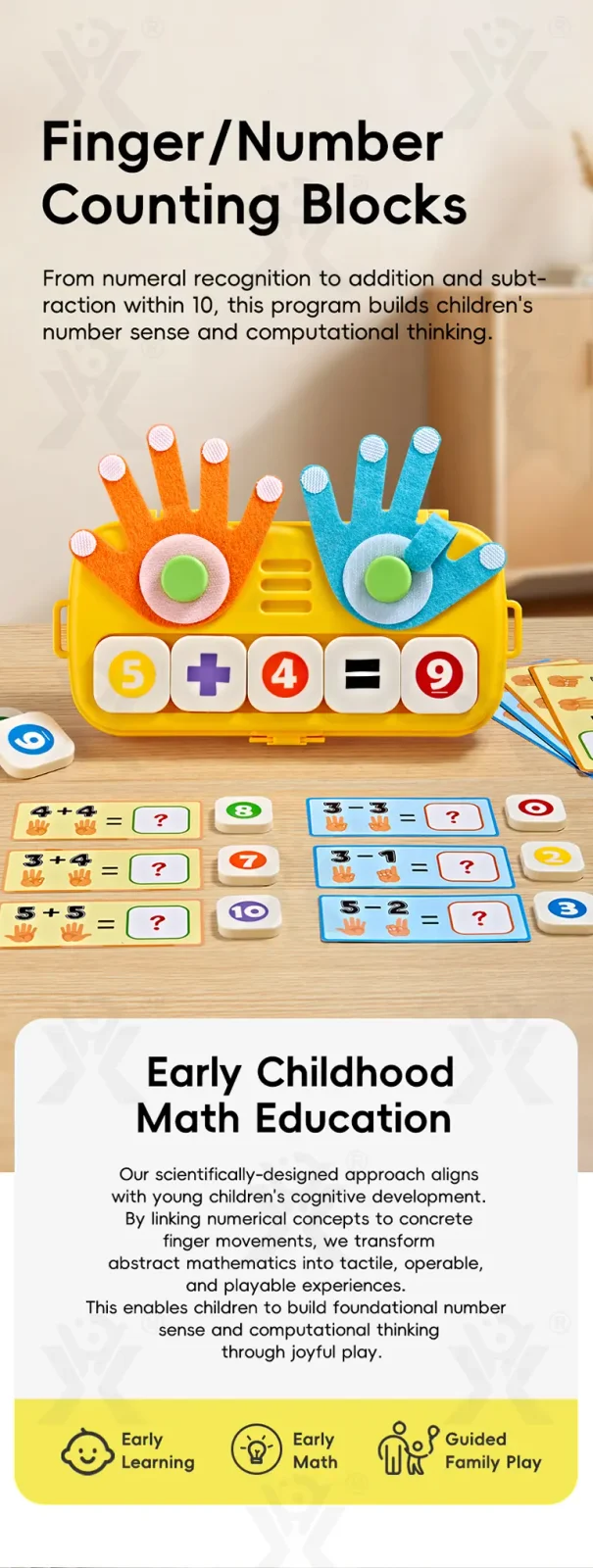 Finger Counting Board, Educational Number Logic Game for Kids · TV10053 · detail image 1 of 11