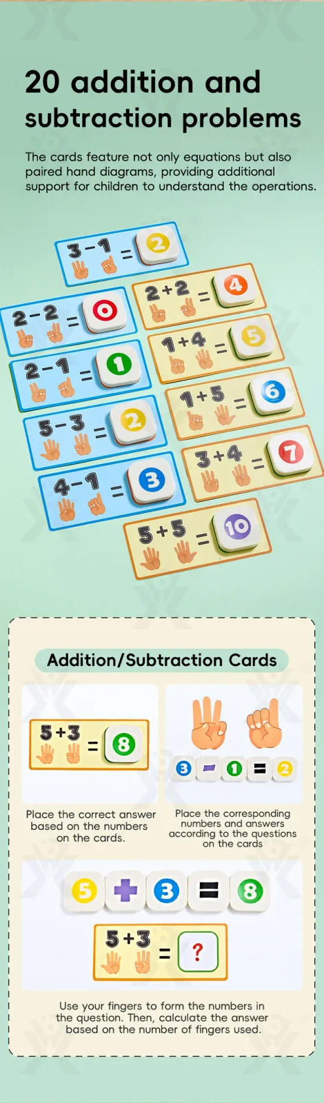 Finger Counting Board, Educational Number Logic Game for Kids · TV10053 · detail image 6 of 11