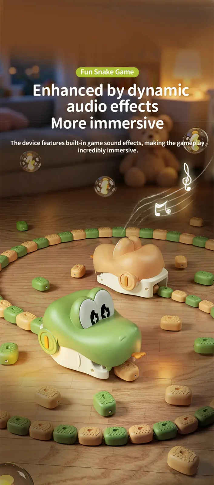 Magnetic Snake Game Toy, Remote Control Eating Snake Toys with Sound and Light-rc animal toys · TV10041 · detail image 5 of 9