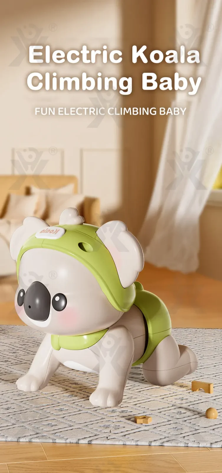 Musical Koala Baby Crawling Toy, Infant Tummy Time Development Learning · TV10050 · detail image 1 of 6