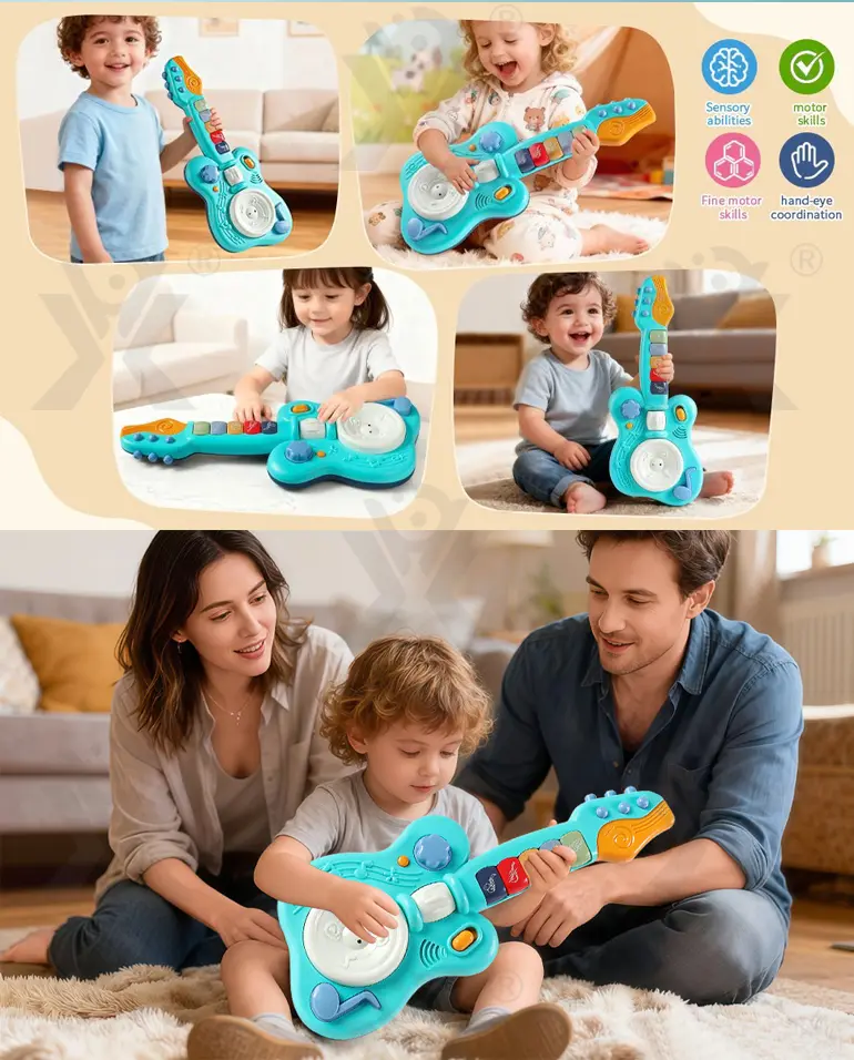Kids’ Guitar Toys with LED Lights & Sound, Interactive Early Learning Supply · TV10058 · detail image 4 of 9
