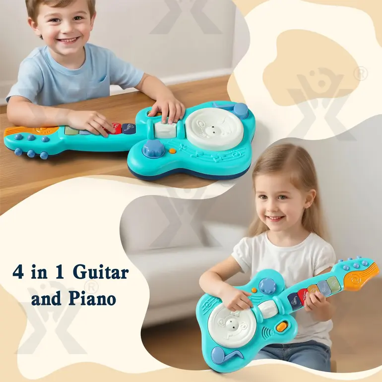Kids’ Guitar Toys with LED Lights & Sound, Interactive Early Learning Supply · TV10058 · detail image 5 of 9