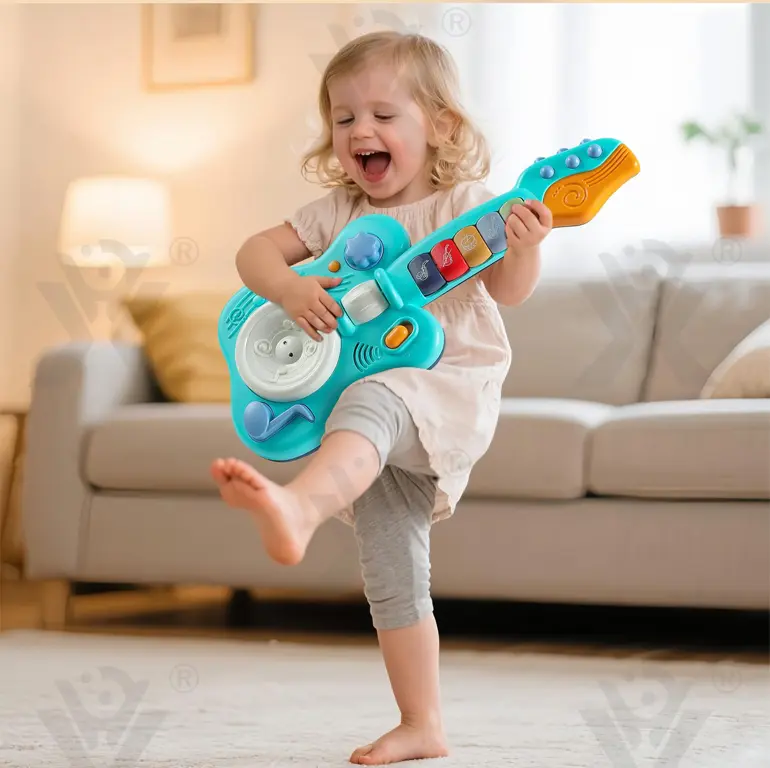 Kids’ Guitar Toys with LED Lights & Sound, Interactive Early Learning Supply · TV10058 · detail image 6 of 9