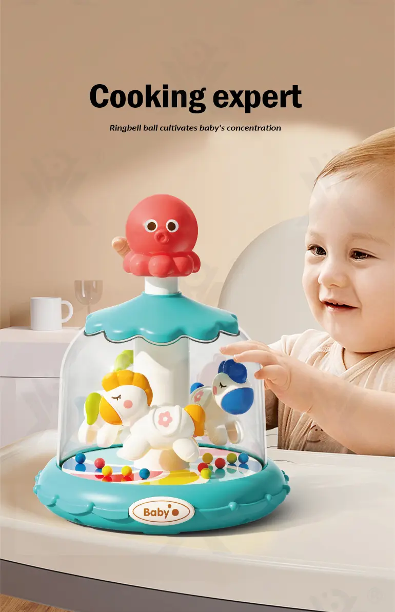Press and Spin Carousel Toy, Baby Early Education Training · TV10048 · detail image 3 of 6