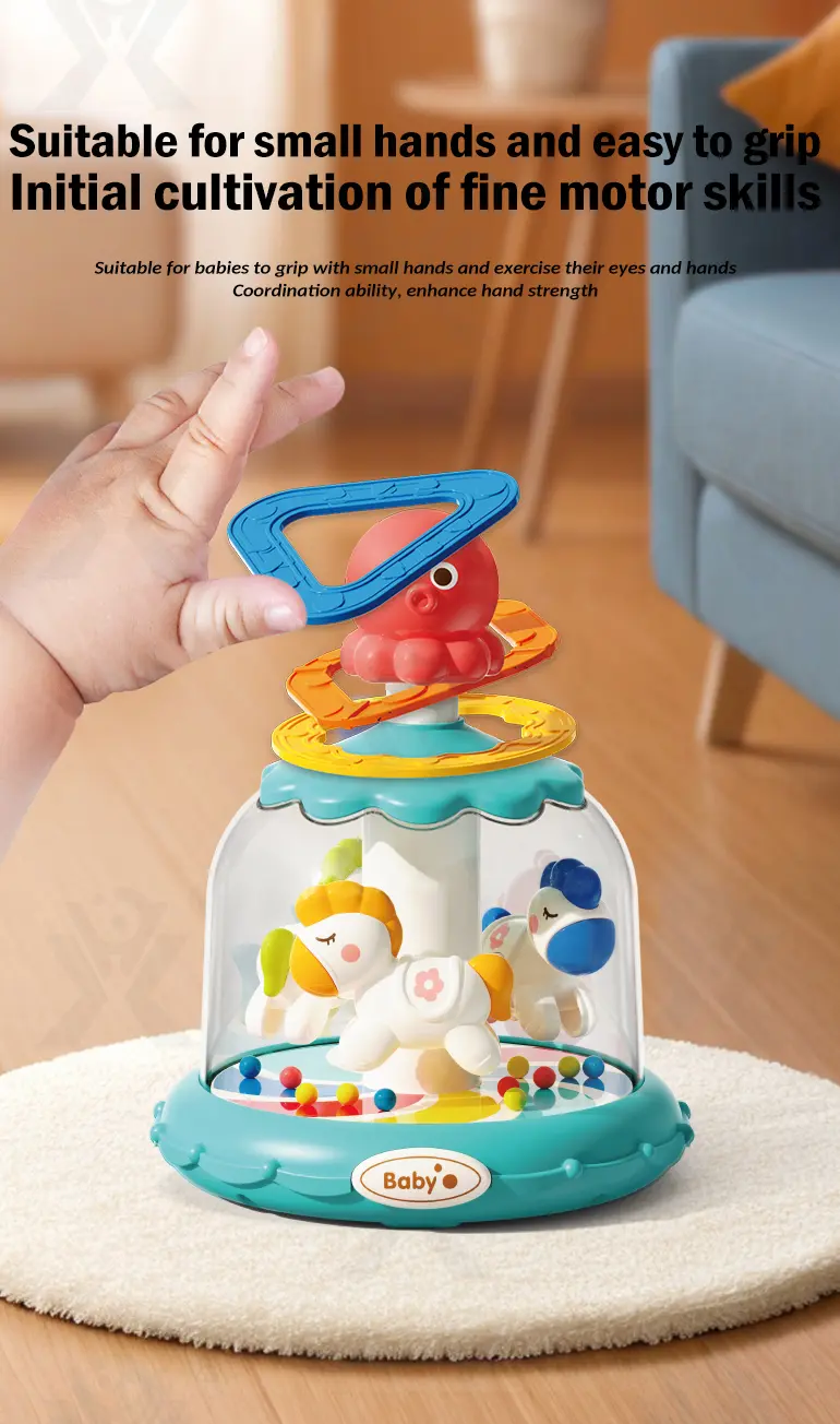 Press and Spin Carousel Toy, Baby Early Education Training · TV10048 · detail image 4 of 6