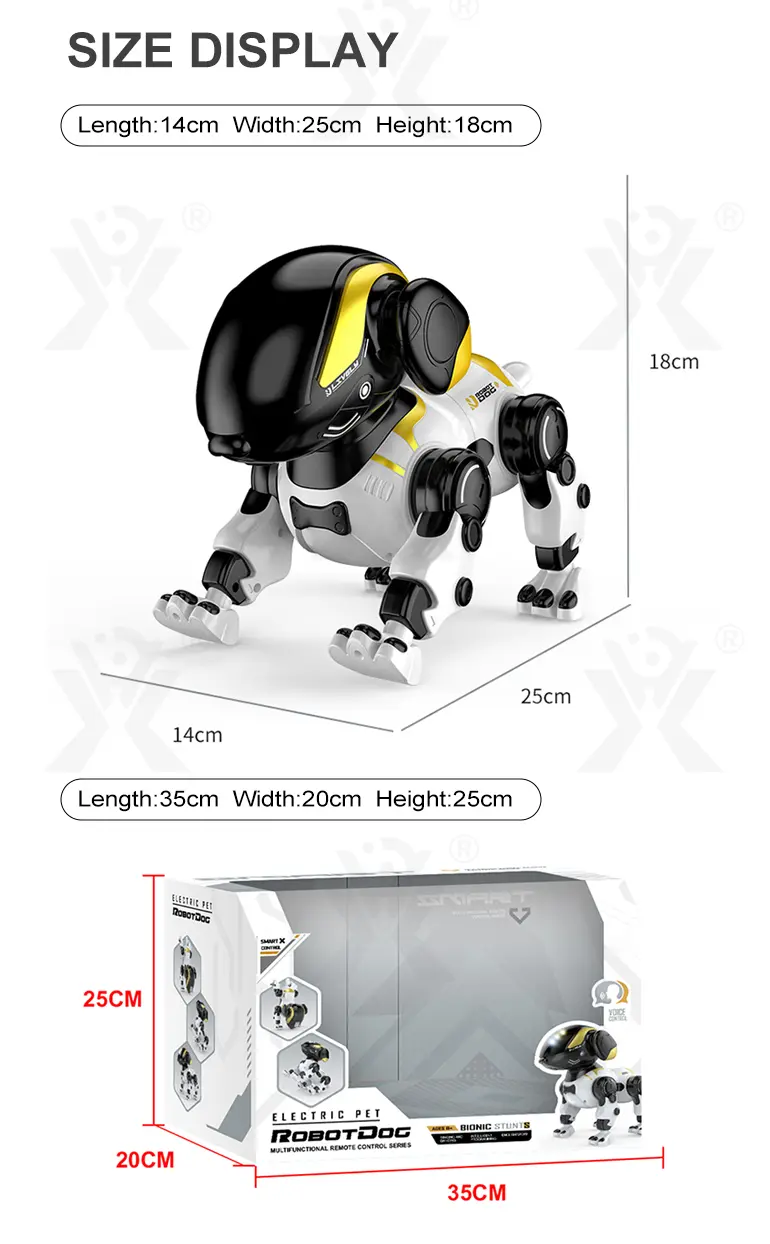 Smart Robot Dog Toy with Voice Control, Remote Control, LED Eyes, Multi-Function Interactive Pet · TV10040 · detail image 11 of 11