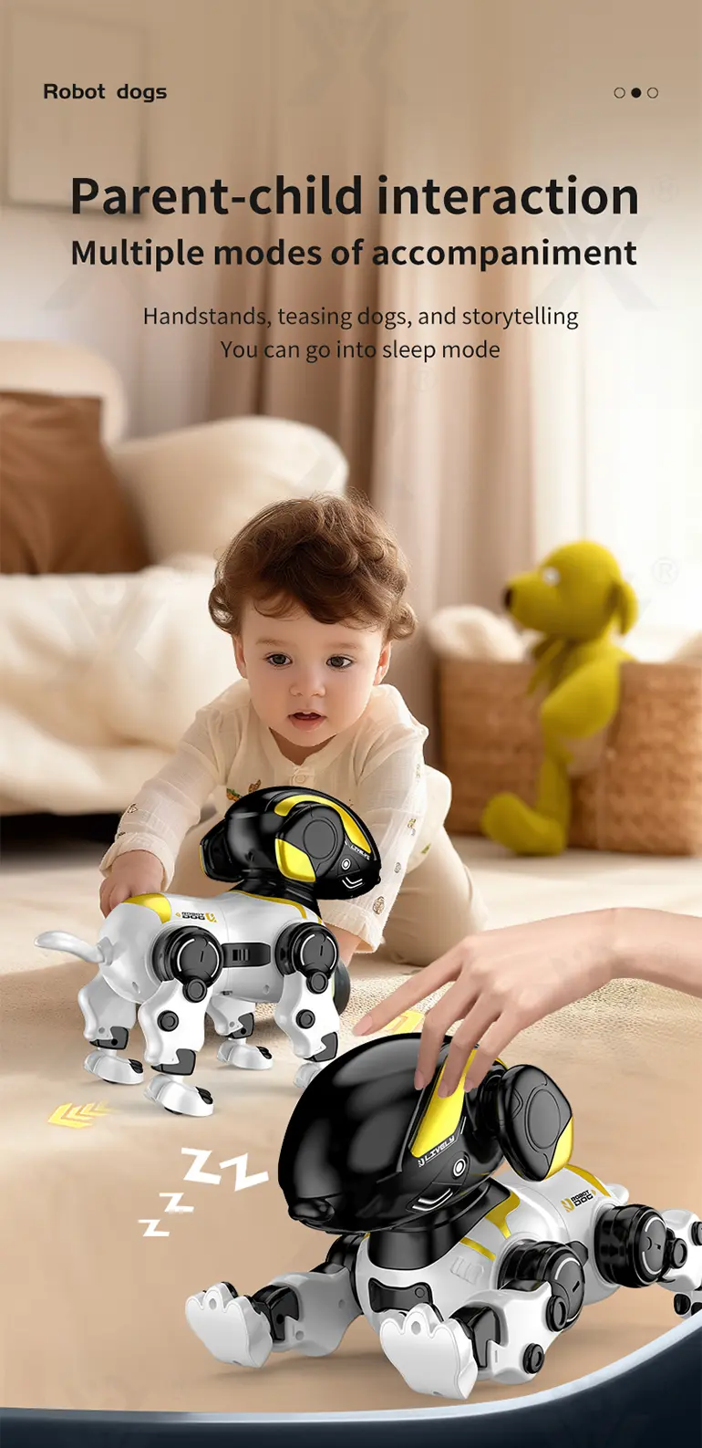 Smart Robot Dog Toy with Voice Control, Remote Control, LED Eyes, Multi-Function Interactive Pet · TV10040 · detail image 3 of 11