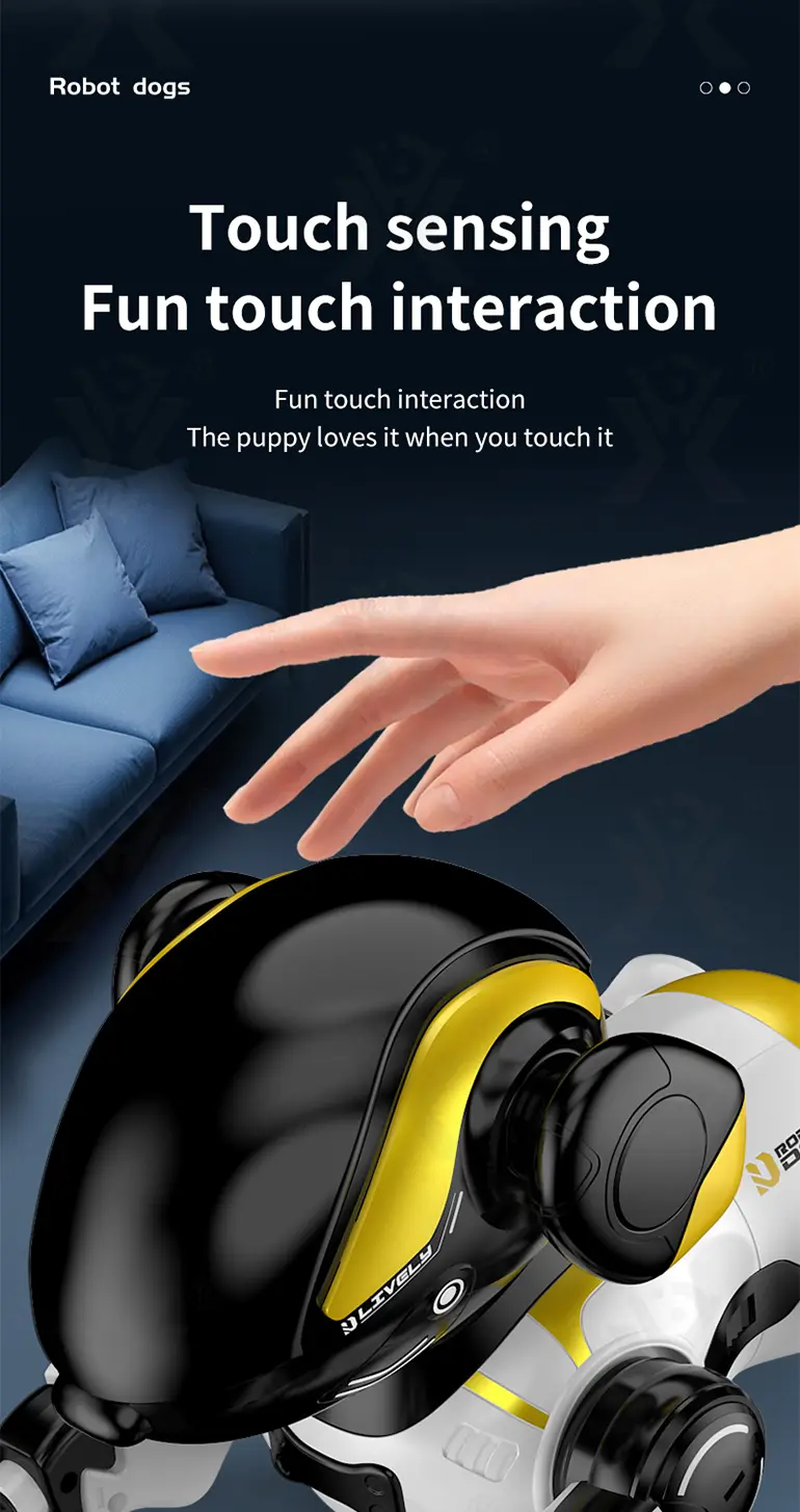 Smart Robot Dog Toy with Voice Control, Remote Control, LED Eyes, Multi-Function Interactive Pet · TV10040 · detail image 4 of 11