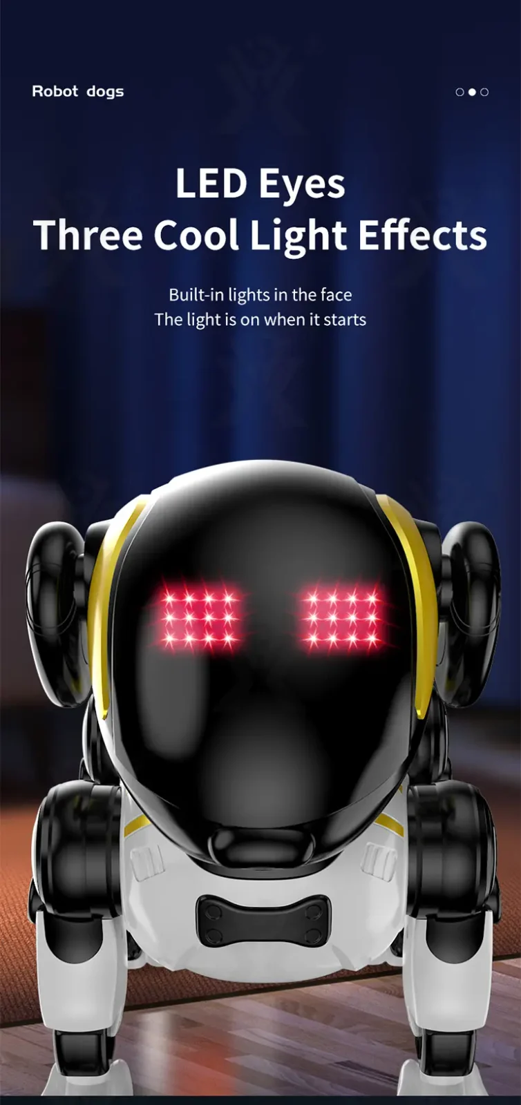 Smart Robot Dog Toy with Voice Control, Remote Control, LED Eyes, Multi-Function Interactive Pet · TV10040 · detail image 7 of 11